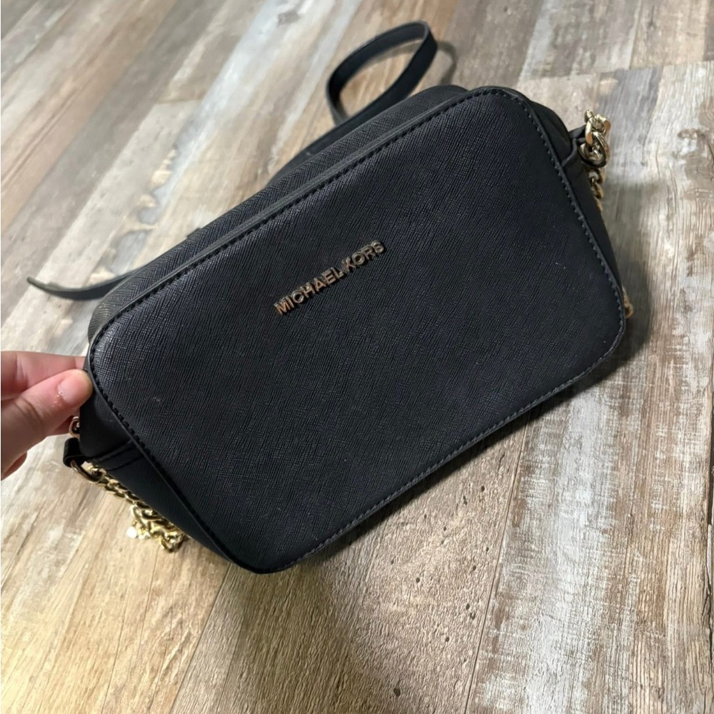 Michael Kors Black and Gold Crossbody Bag